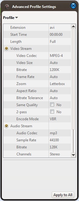 Advanced Profile Settings