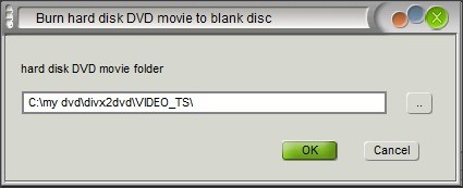 Hard Disk DVD to Blank Disc Window