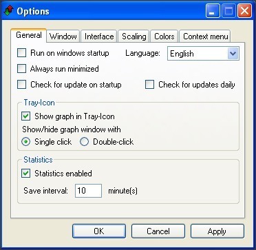 Options Window