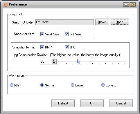 Preferences window