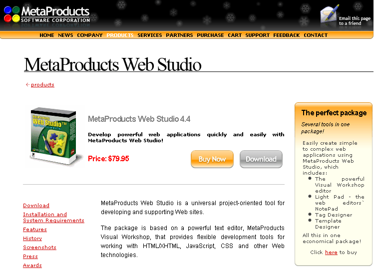 Product Website 