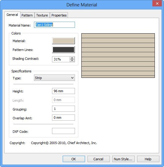 Material Adjusting Window