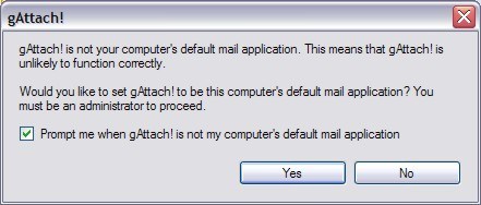 Set gAttach as your default mail application