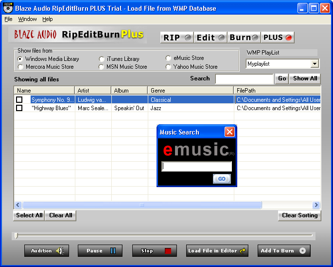 Buying Audio Files From eMusic