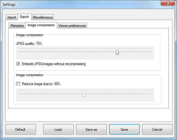 Image Compression Settings