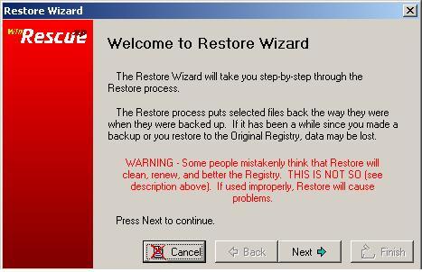 Restore Wizard