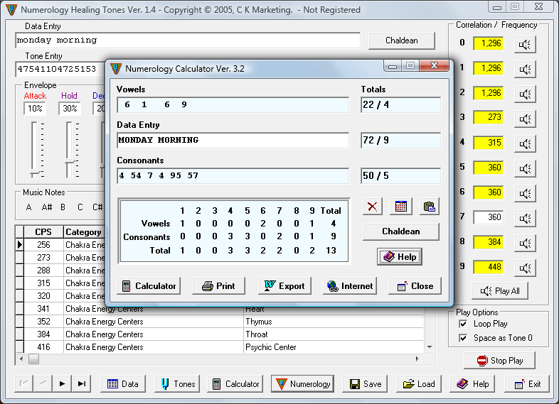 Numerology Calc