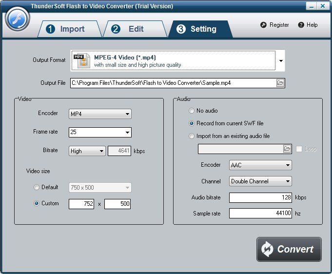 Conversion Settings