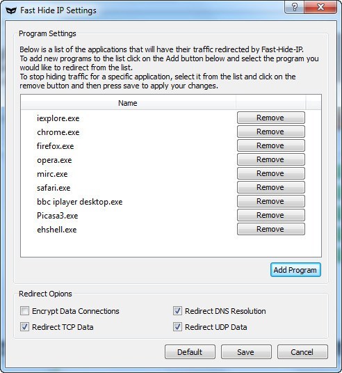 Settings Window