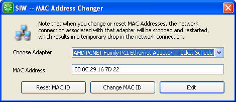 Mac Addrress Changer