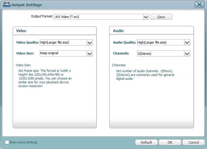 Output Settings