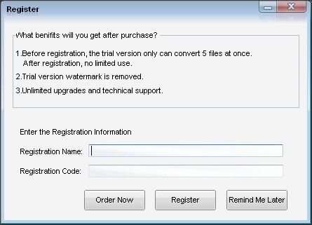 Registration Window