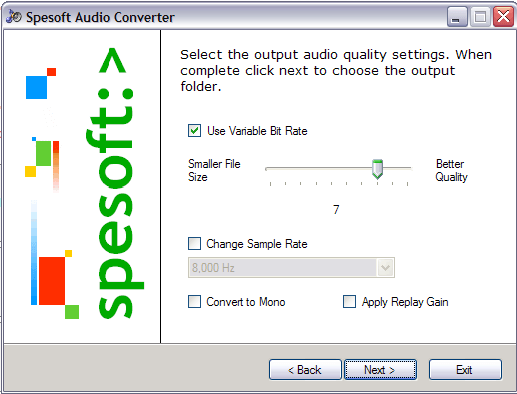 Audio settings