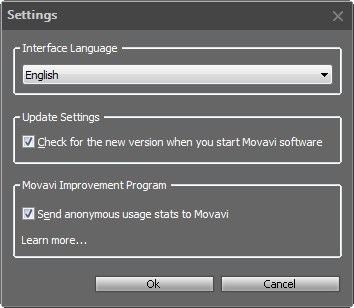 Settings Window