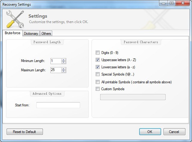 Settings Window