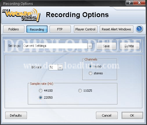 Recording Options 