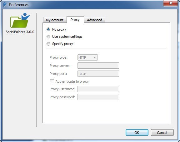 Preferences window