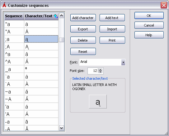 Customize sequences