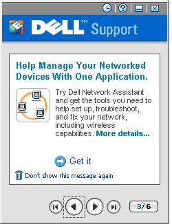 Dellsupport promoting Dell Network Assistant