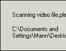 Status message of video scanning