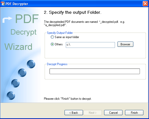 Specify the output folder