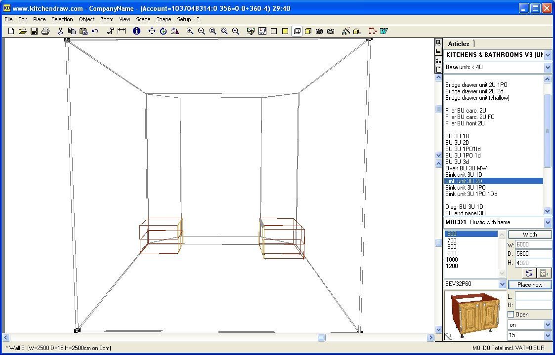 Wireframe perspective