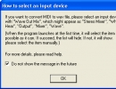 How to Select an Input Device window
