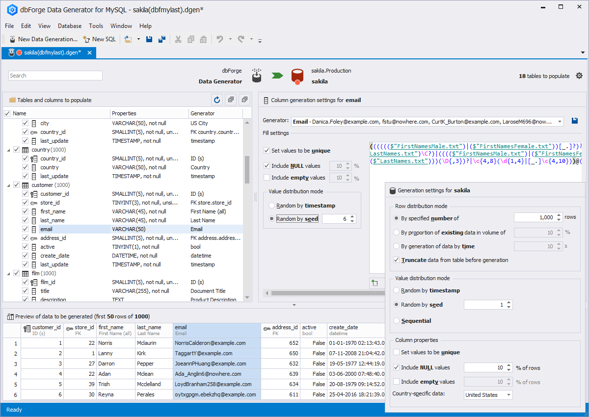 Multiple Data Generators