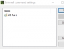 External command settings