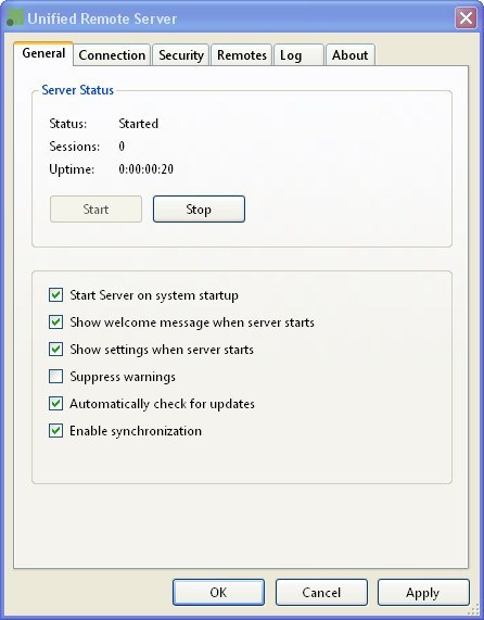 Settings Window