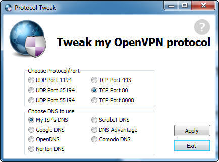 Protocol Tweak Window