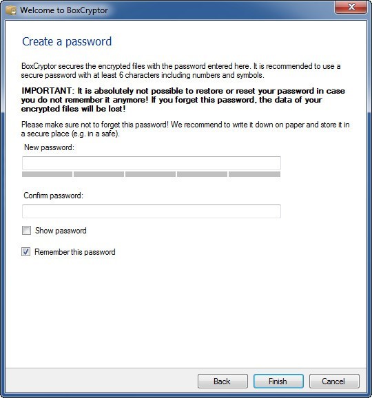 Creating Access Password