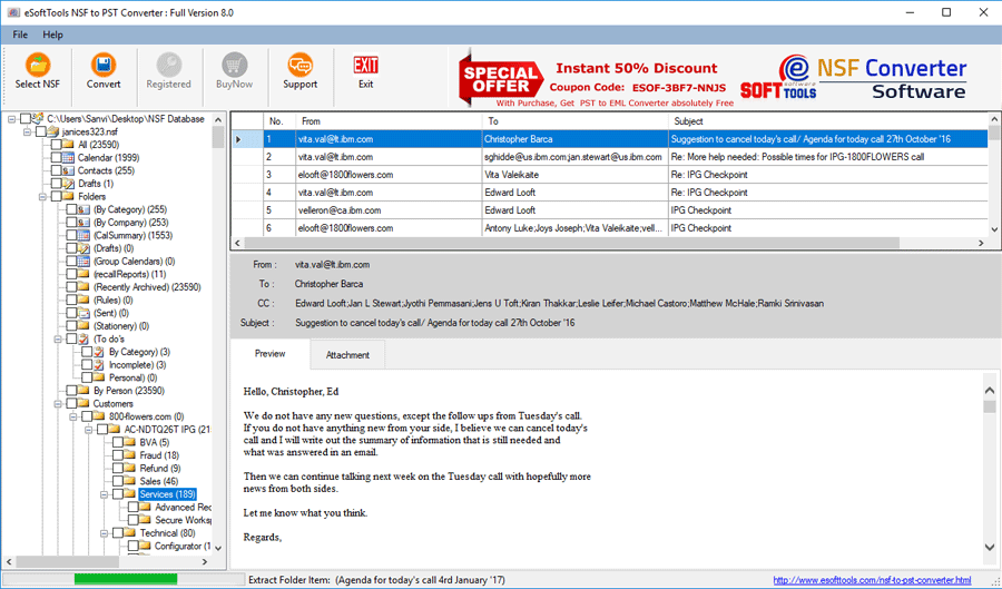 Convert Lotus Notes to PST through eSoftTools NSF to PST Converter Tool