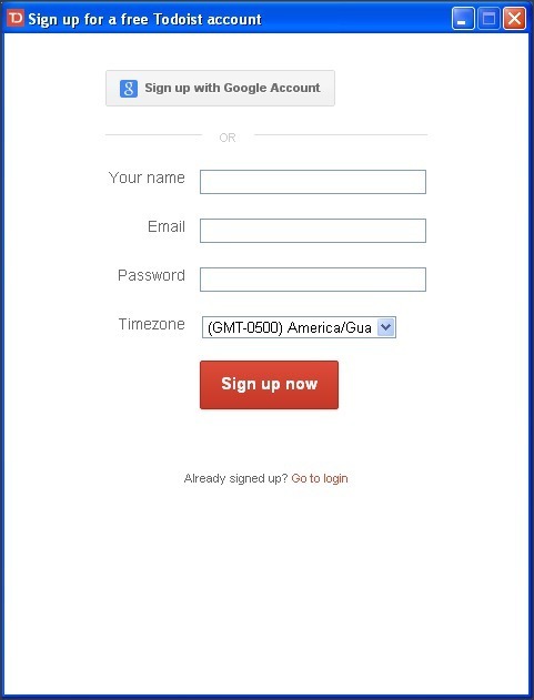 Sign Up Screen