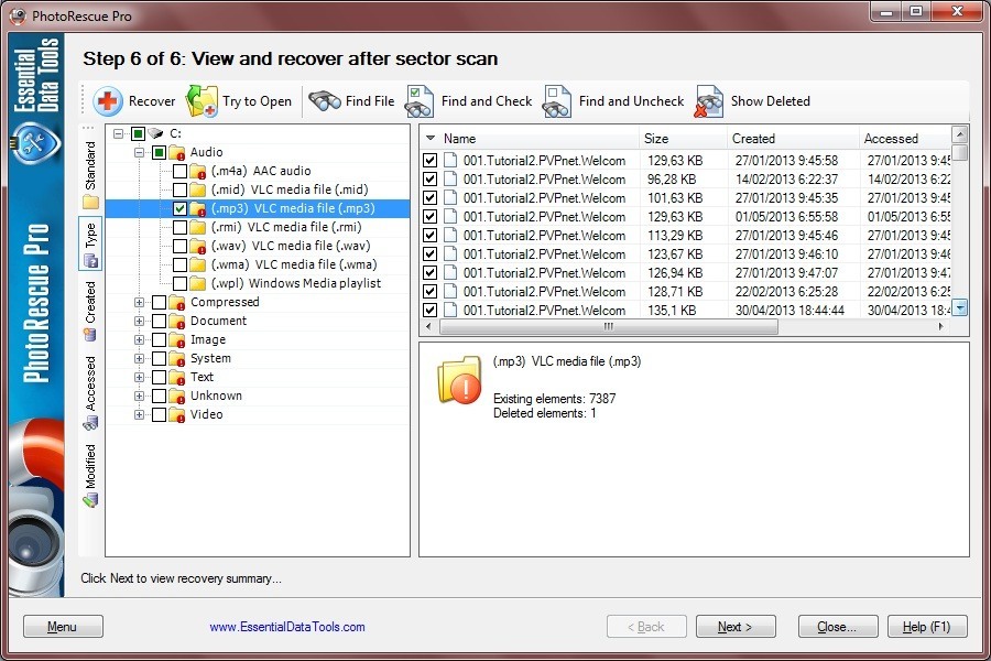 Step 6. Recover Files
