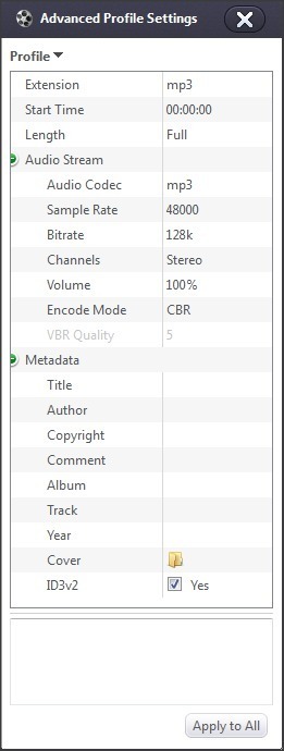 Advanced Profile Settings