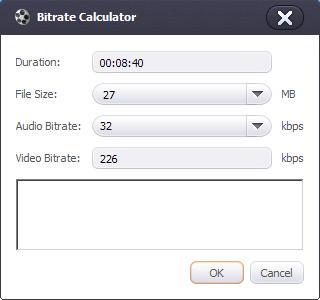 Bitrate Calculator