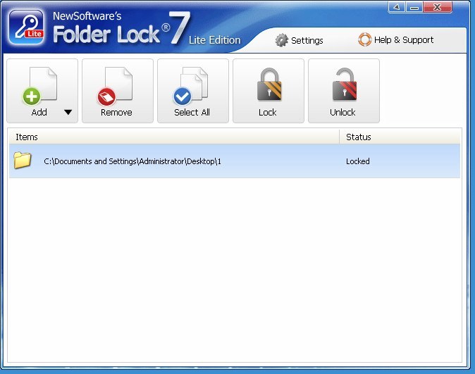 Locked Folder Window