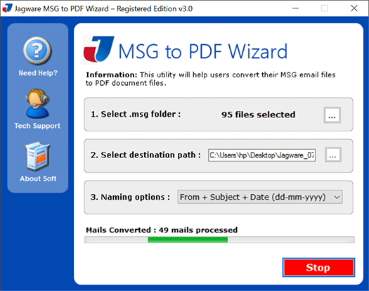 MSG to PDF Conversion