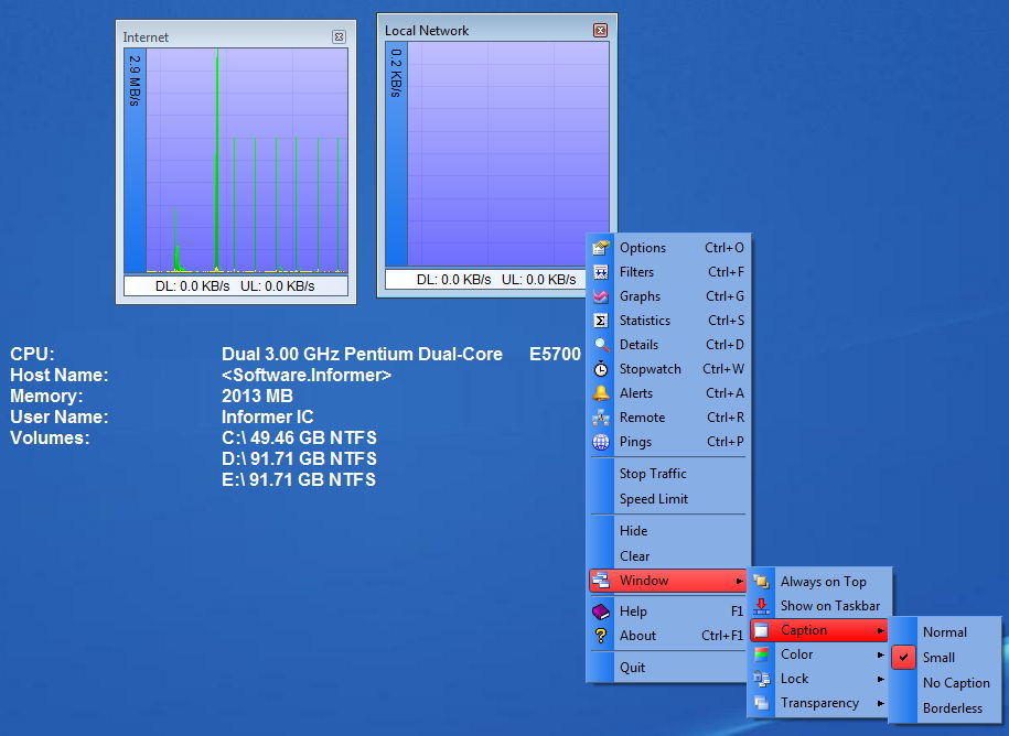 The Graphs With Context Menu