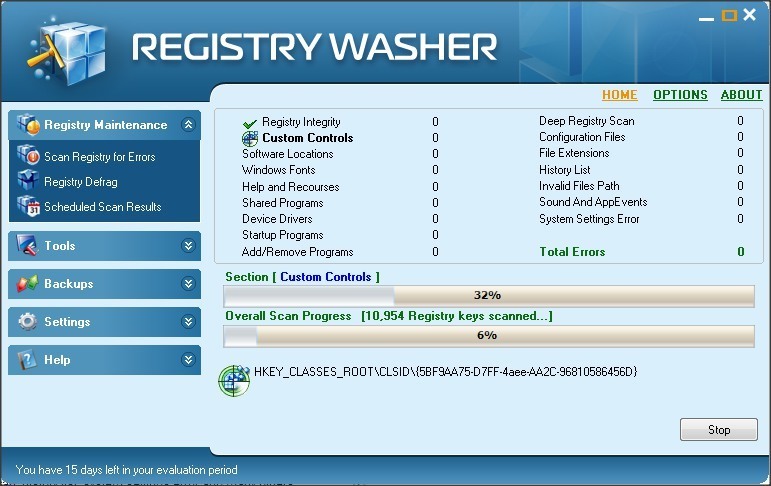 Registry Scan in Progress