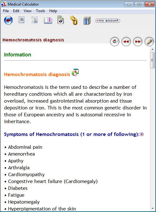 Information about a Calculation