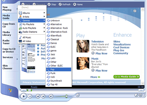 Windows Media Player 9.0: Screen shot1