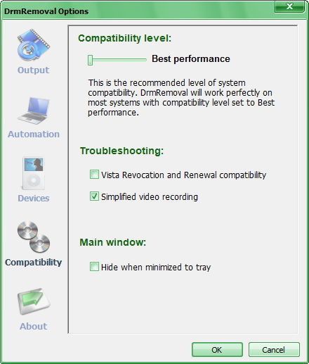 Compatibility Options