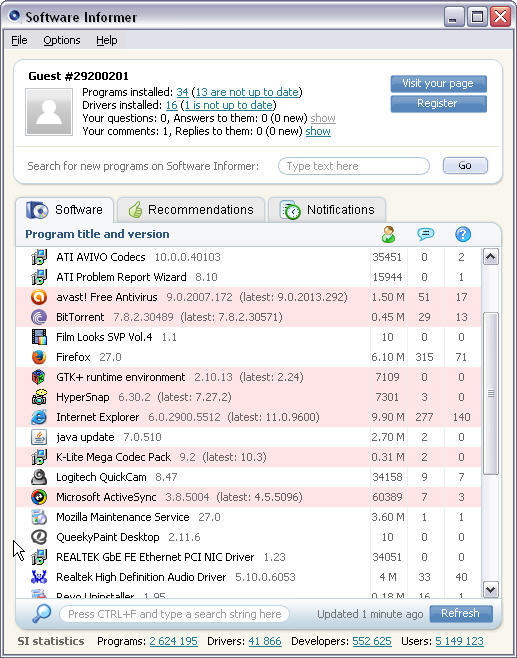 Software Informer Window