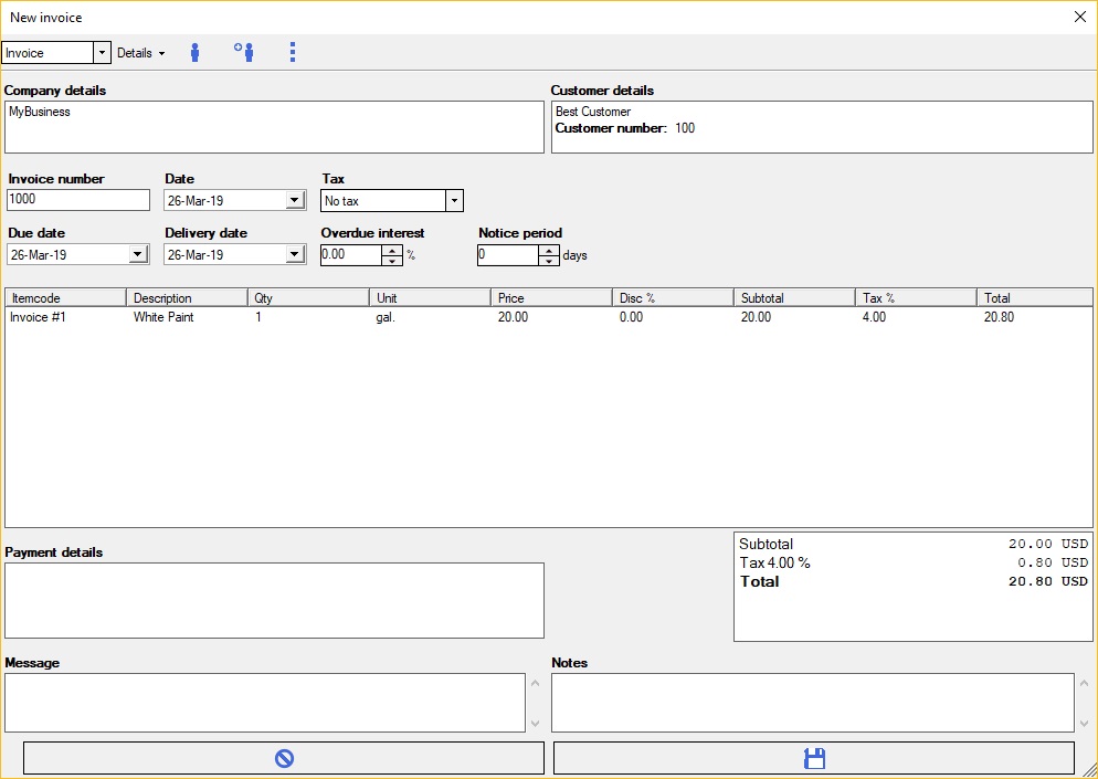 Create Invoice