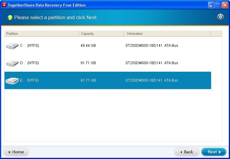 Disk Recovery Window