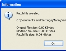 Successful patch file creation message