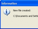Successful patched file creation window