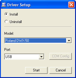 Driver Configuration Window